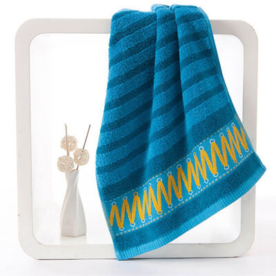 

Hot Sale Couple Cotton Face Towel Soft Stripe Absorbent Thick Towel Cotton Clean Face Towel 4 Color Optional