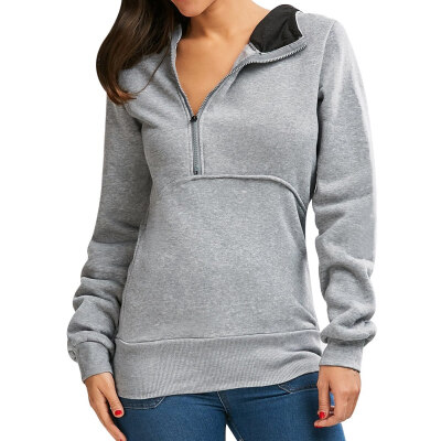 

Women Autumn Winter Zipper Up Hoodie Long Sleeve Hooded Sweatshirt Jumper Tops