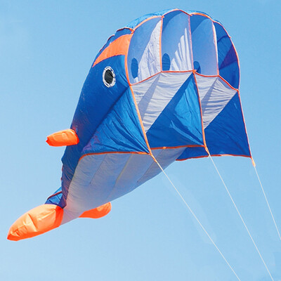

Ktaxon New 3D Big Whale Frameless Parafoil Kites with Handle & String