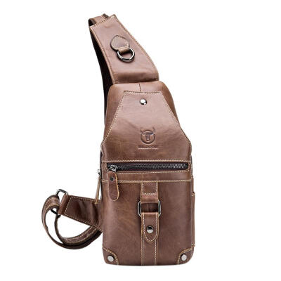 

BULLCAPTAIN Shoulder Messenger Bags Men Solid Color Crossbody Chest Bags