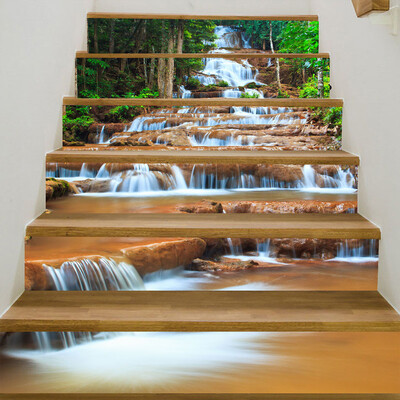 

Toponeto 3D Stair Stickers Exquisite Fashional Landscape Pattern 6 pcs