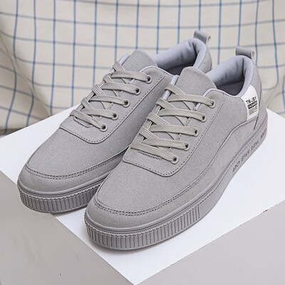 

2019 new summer canvas shoes mens casual tide shoes flat student shoes Korean trend wild mens shoes