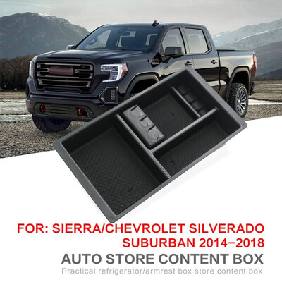 

Replacement For Chevy Silverado GMC Sierra Yukon 2014-2018 Armrest Box Phone Coin Storage Center Console Tray