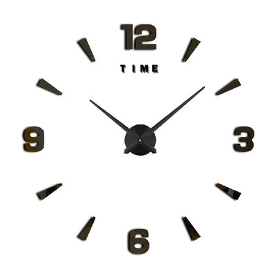 

DIY Wall Clock Frameless 3D Mirror Wall Clock Large Mute Wall Stickers for Living Room Home Decorations