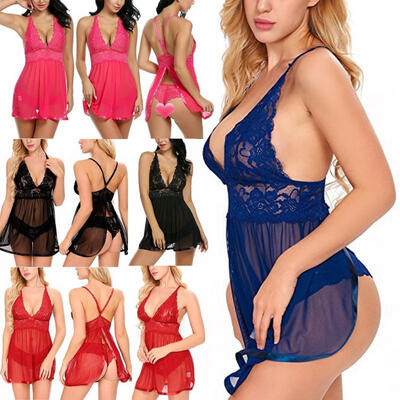 

Women´s Sexy-Lingerie Nightwear Sleepwear Dress Babydoll Lace G-string Underwear New