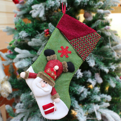 

〖Follure〗Christmas Xmas Tree Hanging Party Tree Decor Elk Candy Stocking Gift Candy Bags