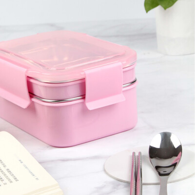 

Stainless Steel Thermal Insulated Lunch Box Double Layer Bento Food Container