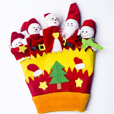 

1Pcs Christmas Cute Animal Gloves Puppet Plush Toy Christmas Thumb Toy