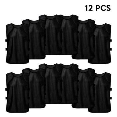 

12 PCS Kids Soccer Pinnies Quick Drying Football Jerseys Youth Sports Scrimmage Practice Sports Vest Team Training Bibs