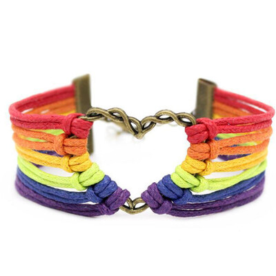 

Well-Made Gay Pride Gay Rainbow Bracelet Hand Circle Unisex Hand Loop Hot Gift for Women & Girls