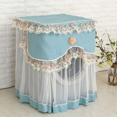 

Toponeto Lace Ruffle Floral Washing Machine Dust Cover Protection Front Durable Soft Home