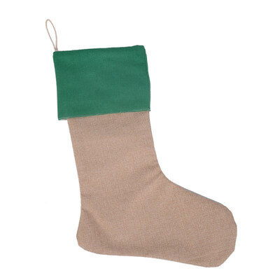 

FUNNYBUNNY Burlap Christmas Stockings Decoration for Diy Christmas gift socks