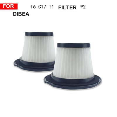 

〖Follure〗2PC Filter For Dibea T6 C17 T1 SC4588 600W 2-in-1 Upright Stick&Handheld Vacuum