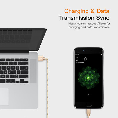 

USB Type C Charger Cable Charging Data Cable Type-C Phone Cable Data Sync Nylon Braided for Samsung Huawei Xiaomi Black