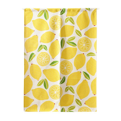 

85120cm Pastoral Watercolor Cactus Cotton And Linen Curtains Curtain Entrance Half Curtain Decoration