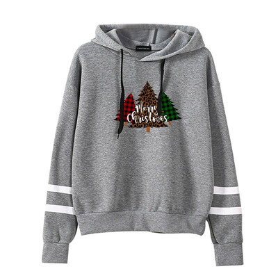 

Women Christmas Tree Merry Christmas Letter Print Hoodie