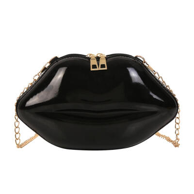 

Lips Women PVC Handbags Chain Messenger Bags Shoulder Evening Party Clutch