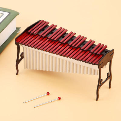 

Greensen Miniature Wooden Xylophone Model Display Mini Musical Ornaments Craft Home Decor