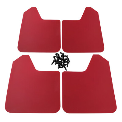 

4 Pcs Red Mud Flaps Kit For Honda Civic Si Coupe Fender Splash Guard Mudflap