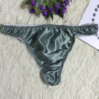 

Womens Elastic Lingerie Triangle Silk Thongs Knickers Bikini Underpants Panties