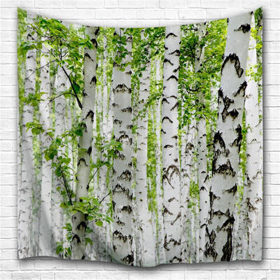 

Birch Forest 3D Printing Home Wall Hanging Tapestry for Decoration