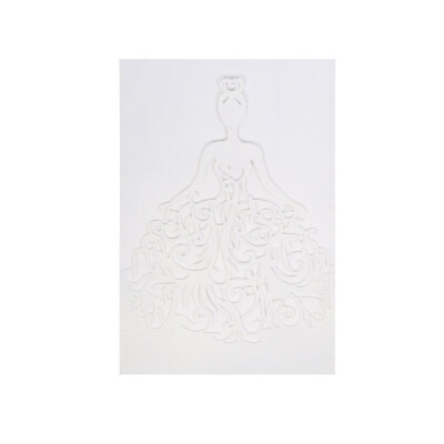 

20Pcs Pearl Paper Laser Cut Hollow Bride Wedding Anniversary Invitation Cards