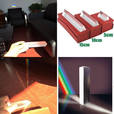 

Colorful Optical Glass Triple Triangular Prism Physics Teaching Light Spectrum