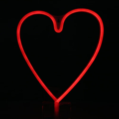 

Creative LED Heart Shape Neon Night Light Wall Lamp Holiday Decorations