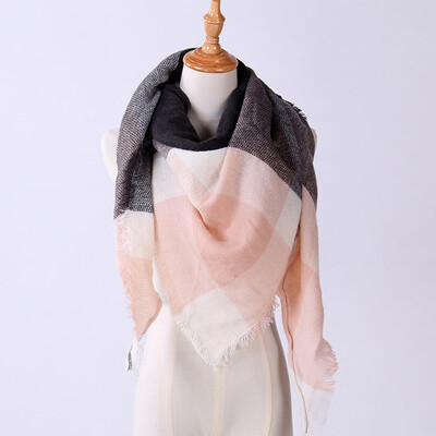 

Gobestart Women Shawl Cashmere Autumn Plaid Wool Scarves Scarf