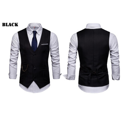 

Mens Formal Business Casual Dress Vest Suit Slim Fit Tuxedo Waistcoat Coat