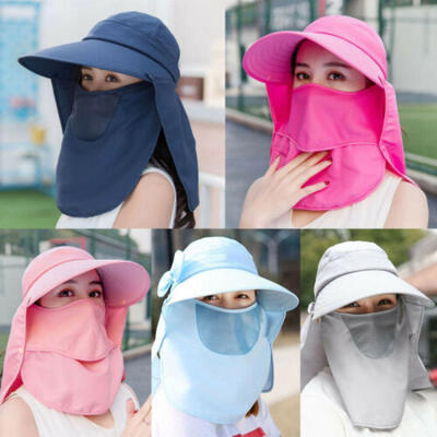 

Outdoor Fishing Hat Sun Protection Neck Face Flap Cap Wide Brim For Men Women US
