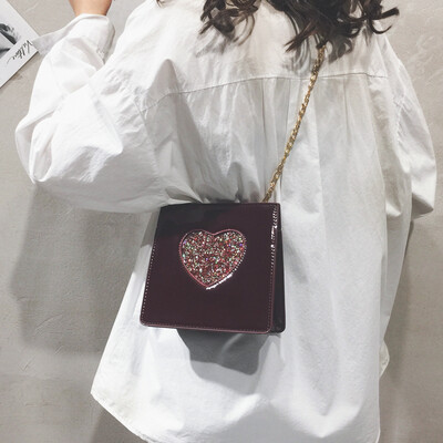 

New small bag foreign small square bag female bag new 2019 Sen system Messenger bag wild ins shoulder chain bag