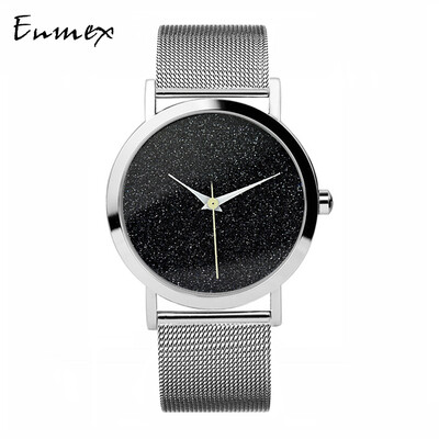 

Enmex Water Green Ice Blue Star Temperament Womens Watch Beautiful Simple Design Watch