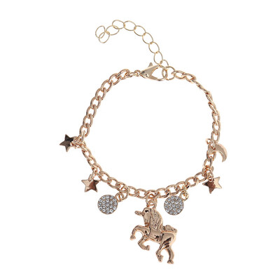 

Cute Unicorn Bracelet Handmade Rainbow Unicorn Sparkly Charm Bracelet Infinity Love Charm Bangles Best Gift for Girls&Womens