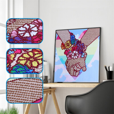 

Siaonvr Special Shaped Diamond Painting DIY 5D Partial Drill Cross Stitch Kits Crystal R