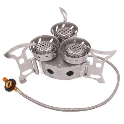 

11000W High Power Camping Stove Fierce Fire Windproof Three Core Head Camp Oven for Outdoor Family Picnic Cooking