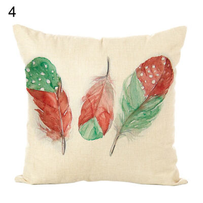 

Colorful Feather Soft Throw Pillow Case Cushion Cover Sofa Bed Car Home Decor