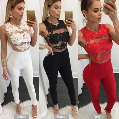 

Sexy Womens Sleeveless Bandage Bodycon Jumpsuit Romper Trousers Evening Clubwear