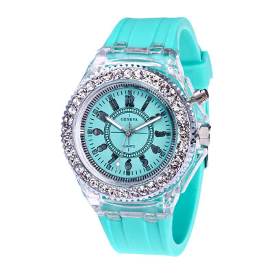 

RM Fashion Transparent Neutral Quartz Luminous Female Silicone Tape Sports Watch