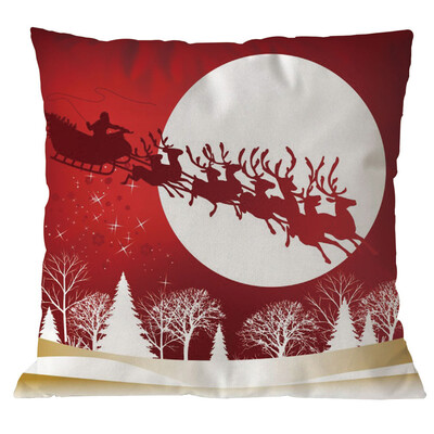 

Tailored Merry Christmas Pillow Cases Linen Sofa Cushion Cover Home Decor Pillow Core
