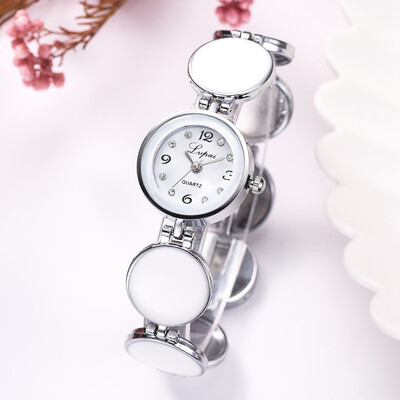

〖Follure〗Simple Casual Fashion Round Splicing Strap Delicate Female Bracelet Watch