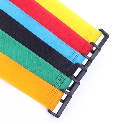 

10pcs Reusable Nylon Fishing Rod Belt Holder Tie Fastener Hook Loop Cable with Buckle Fish Tackle Accessories