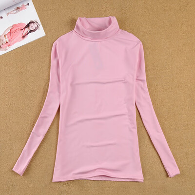 

2017 Women Turtleneck Long Sleeve Slim Tops Knit Sweater Solid Blouse T-shirts