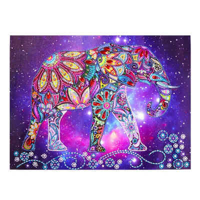 

5D DIY Special-shape Drill Diamond Painting Elephant Cross Stitch Embroider