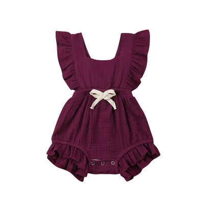 

Newborn Baby Girls Ruffle One-Pieces Romper Bodysuit Jumpsuit Outfits Sunsuit