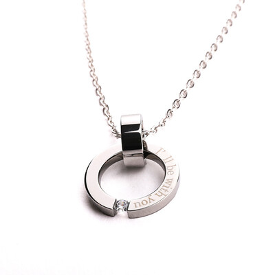 

Desijn Jean DIJUE Single stone clip rose gold necklace female wild 13899