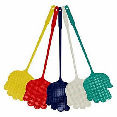 

5pcs Home Kitchen Accessory Hand Palm Shaped Plastic Flyswatter Color Randomly