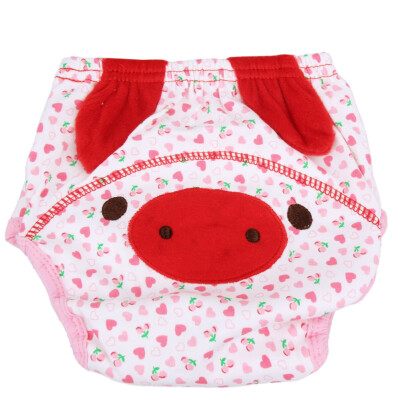 

Baby Infants Breathable Soft Cotton Diaper Pants Reusable Cartoon Nappy