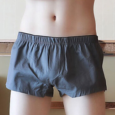 

Men Solid Trousers Elastic Waist Bottoms Gym Sports Underwear Boxer Brief Shorts