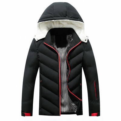 

Toponeto Men Casual Winter Solid Warm Zipper Long Sleeve Hooded Jacket Coat Outwear Tops